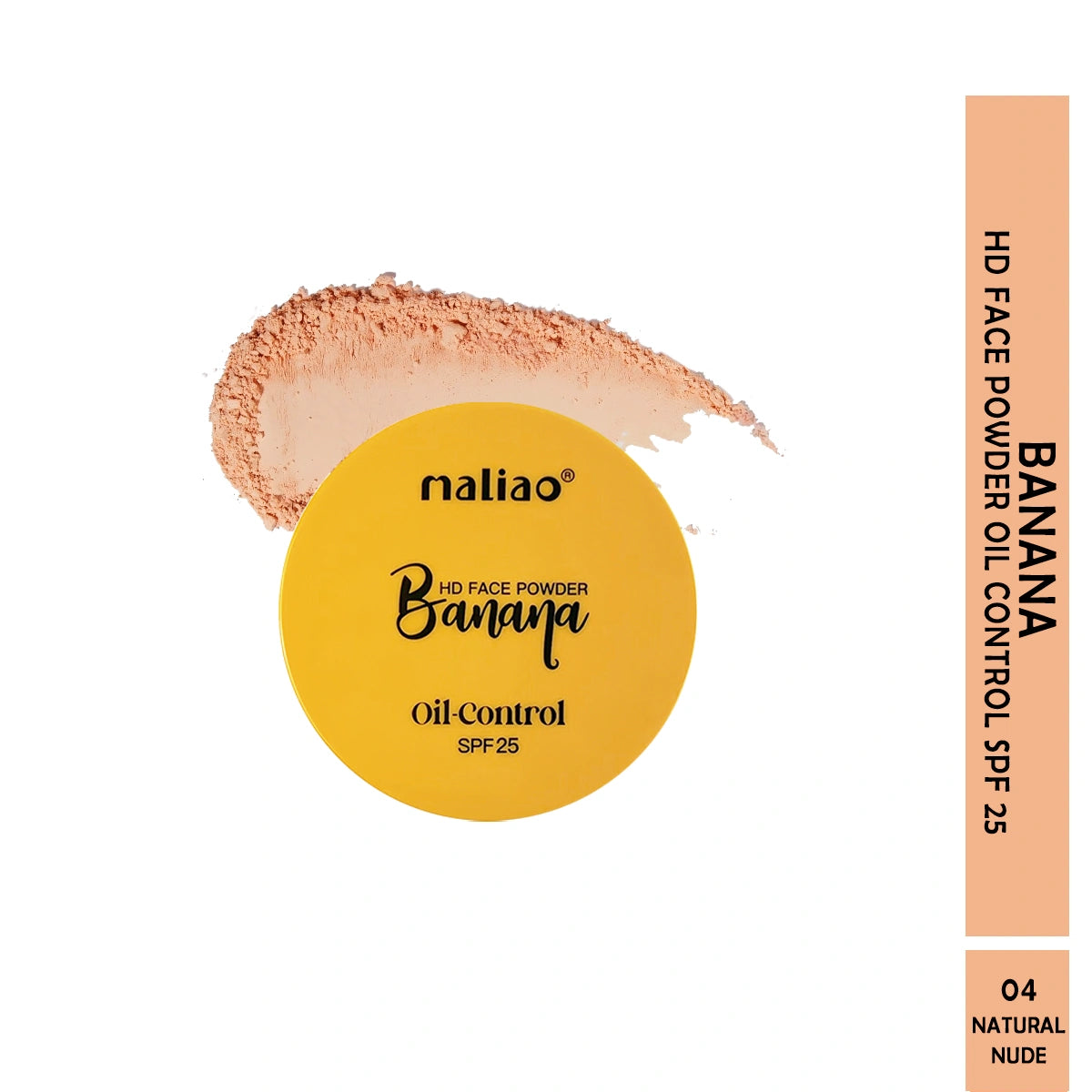 Maliao Banana HD 2 IN 1 Oil-Control Face Powder Compact - Matte Finish